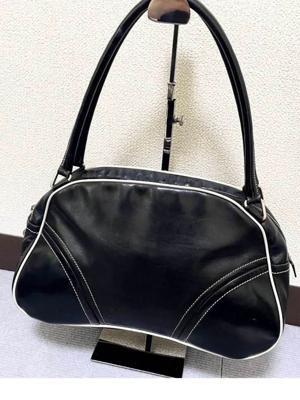 Prada⭐️Black vintage Leather Bowling Bag! Offers Always welcome!! - Picture 5 of 16